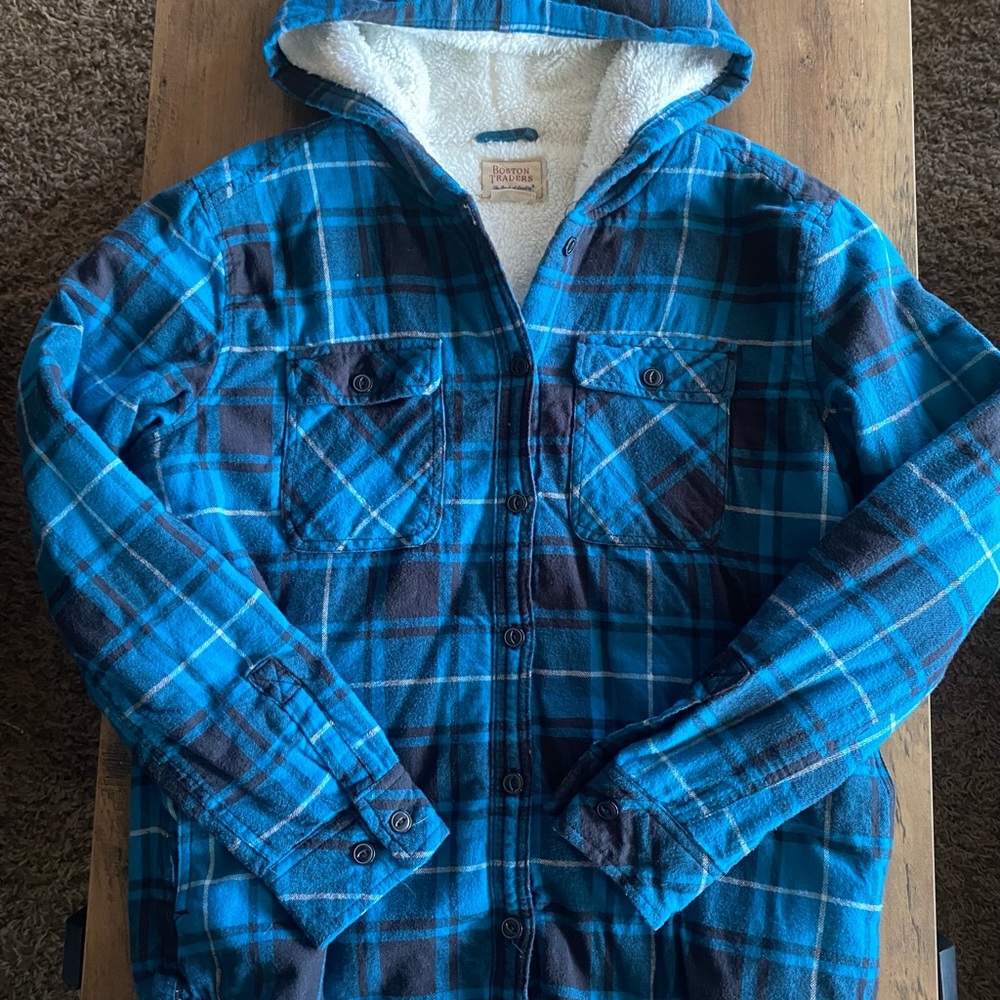 Women’s Boston Traders Sherpa-Lined Button Up Hoodie